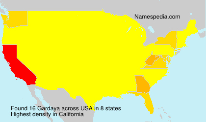 Surname Gardaya in USA