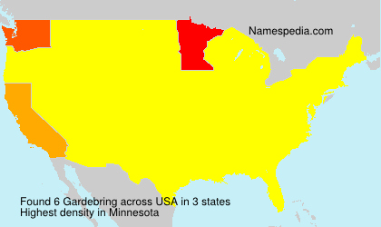 Surname Gardebring in USA