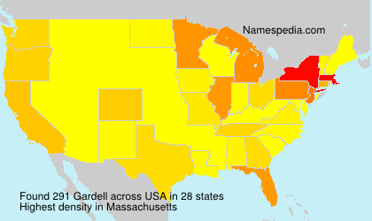 Surname Gardell in USA