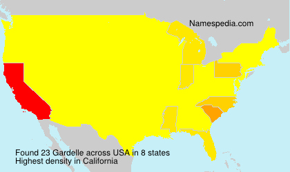Surname Gardelle in USA