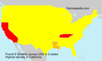Surname Gardello in USA