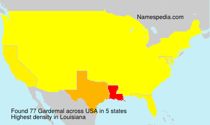 Surname Gardemal in USA