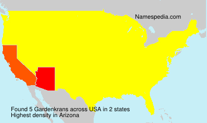 Surname Gardenkrans in USA