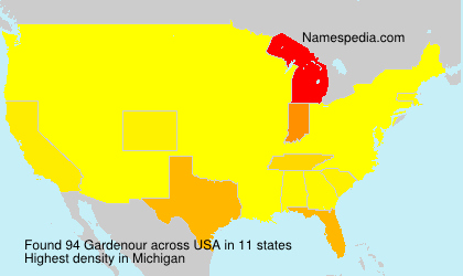 Surname Gardenour in USA