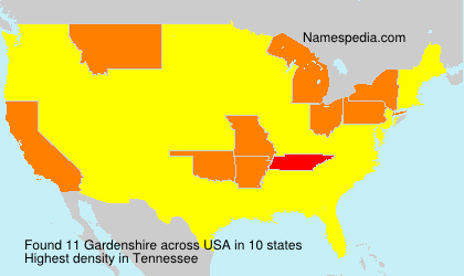 Surname Gardenshire in USA