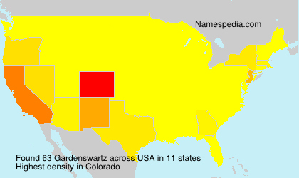 Surname Gardenswartz in USA