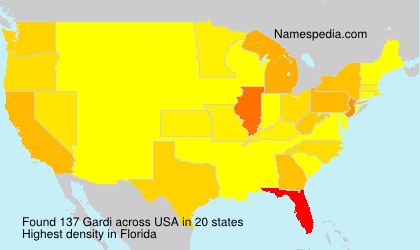 Surname Gardi in USA