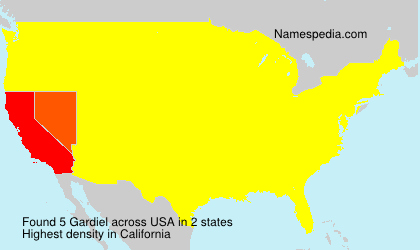 Surname Gardiel in USA