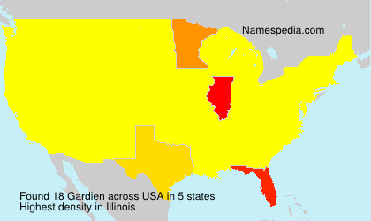 Surname Gardien in USA