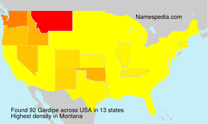 Surname Gardipe in USA