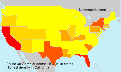 Surname Gardnier in USA