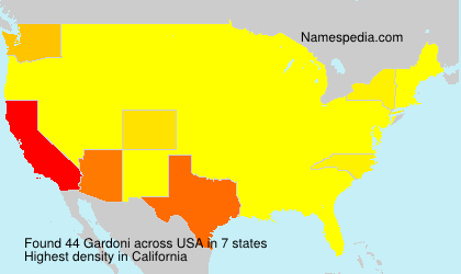Surname Gardoni in USA