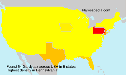 Surname Gardyasz in USA
