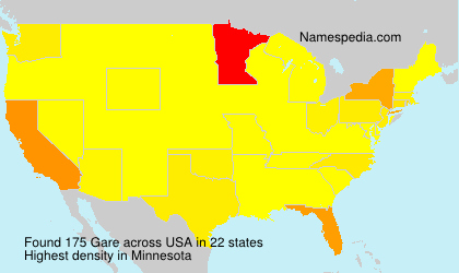 Surname Gare in USA