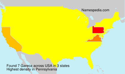 Surname Gareca in USA