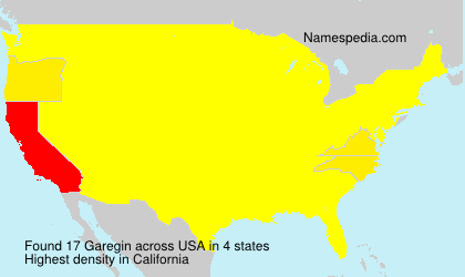 Surname Garegin in USA