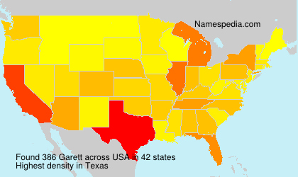 Surname Garett in USA