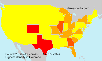 Surname Garette in USA