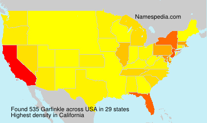 Surname Garfinkle in USA