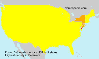 Surname Gargalas in USA