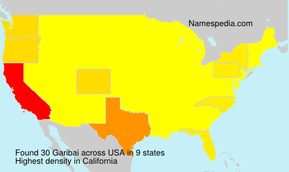 Surname Garibai in USA