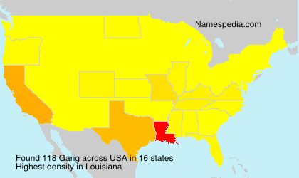 Surname Garig in USA