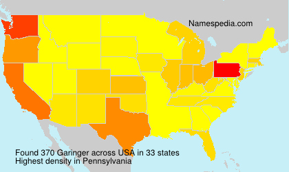 Surname Garinger in USA