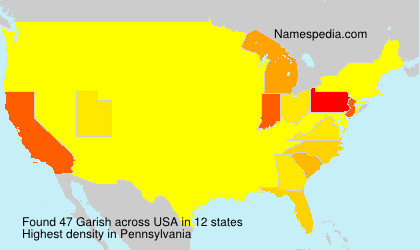 Surname Garish in USA