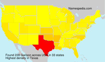 Surname Garison in USA