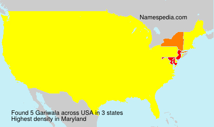 Surname Gariwala in USA