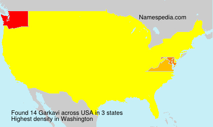 Surname Garkavi in USA