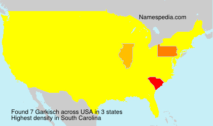 Surname Garkisch in USA