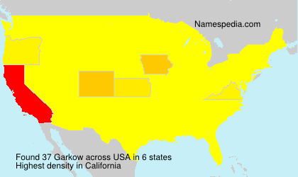 Surname Garkow in USA
