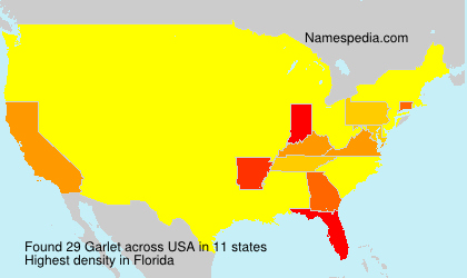 Surname Garlet in USA