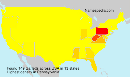 Surname Garletts in USA
