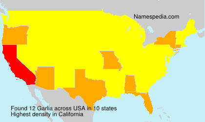 Surname Garlia in USA