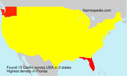 Surname Garlini in USA