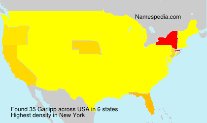 Surname Garlipp in USA