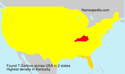 Surname Garlove in USA