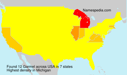 Surname Garmel in USA