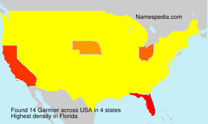 Surname Garmier in USA