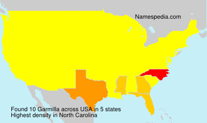 Surname Garmilla in USA