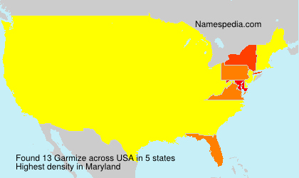 Surname Garmize in USA