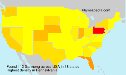 Surname Garmong in USA