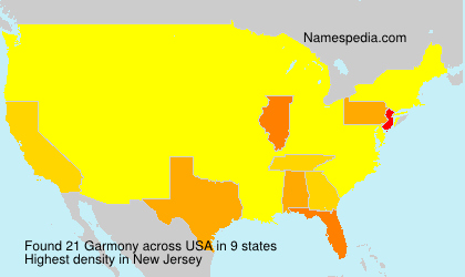 Surname Garmony in USA