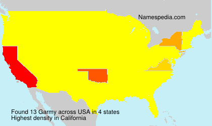 Surname Garmy in USA