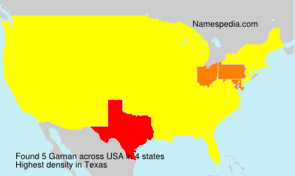 Surname Garnan in USA