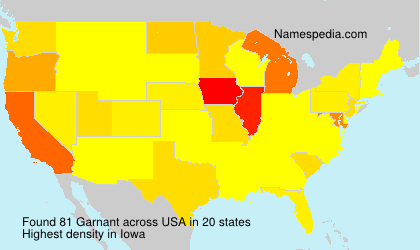 Surname Garnant in USA
