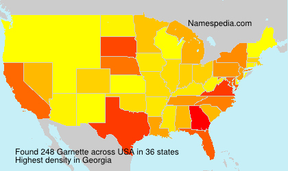 Surname Garnette in USA