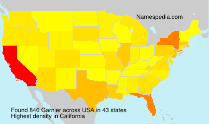 Surname Garnier in USA